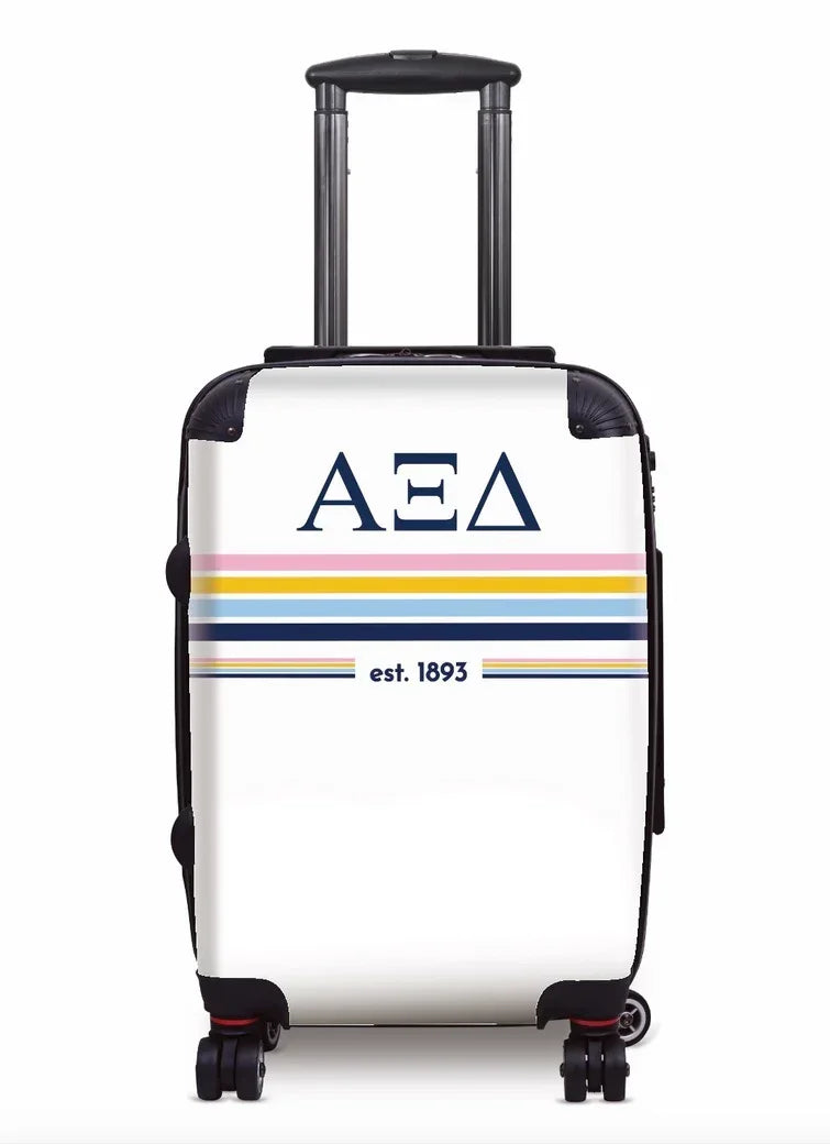 Alpha Xi Delta Carry-on Suitcase - Preppy Stripe