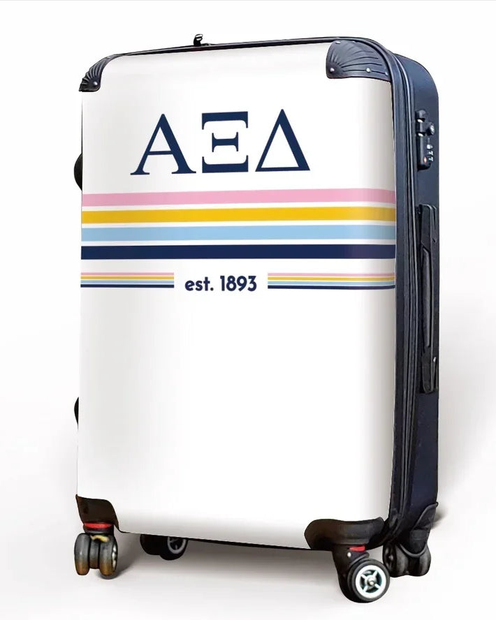 Alpha Xi Delta Carry-on Suitcase - Preppy Stripe Suitcases