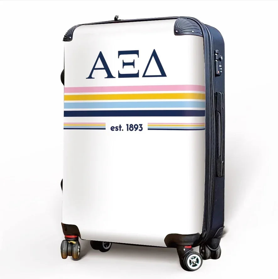 Alpha Xi Delta Carry-on Suitcase - Preppy Stripe Suitcases