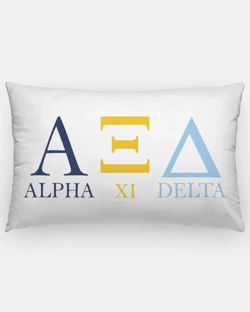 Alpha Xi Delta - Modern Greek Letters Lumber Throw Pillow Cover Pillow Covers