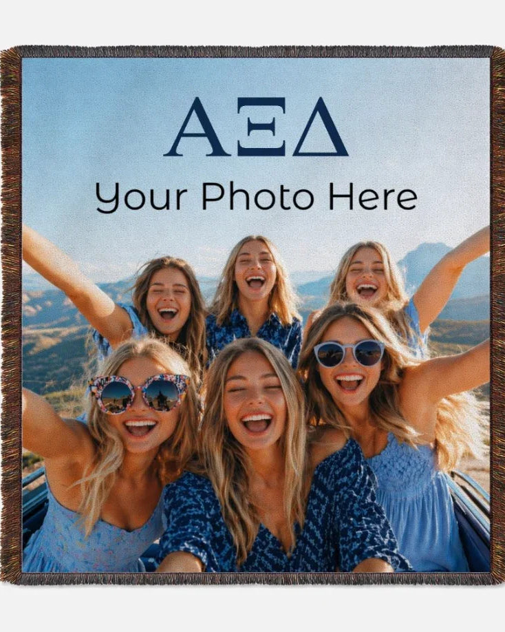 Alpha Xi Delta Woven Personalized Woven Forever Moments Tapestry