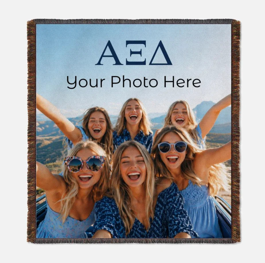 Alpha Xi Delta Woven Personalized Woven Forever Moments Tapestry