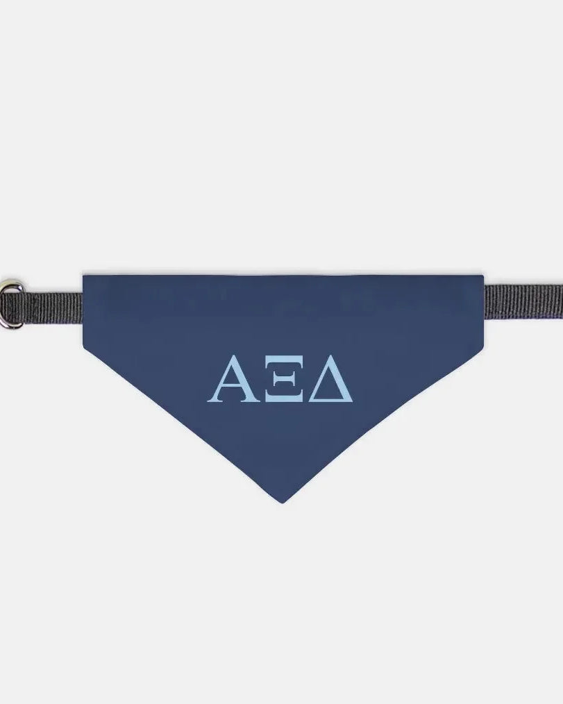 Alpha Xi Delta Pet Bandana - Greek Letters Midnight Small Pet Bandanas