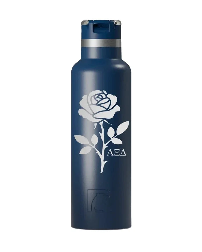 Alpha Xi Delta RTIC 20 oz Journey Ceramic Lined Water Bottle -Rose