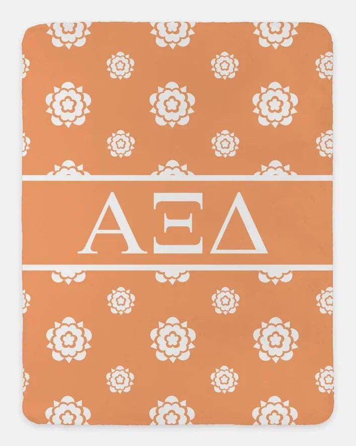 Alpha Xi Delta Blanket XL 60x80 - Tudor Rose | AXiD Gifts & Decor