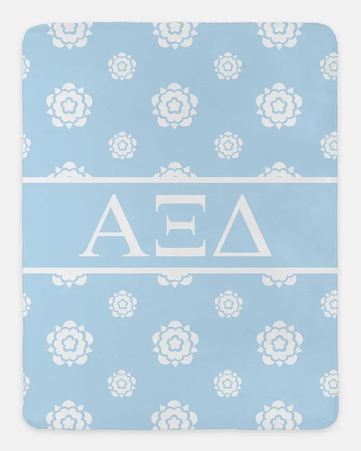 Alpha Xi Delta Blanket XL 60x80 - Tudor Rose | AXiD Gifts & Decor