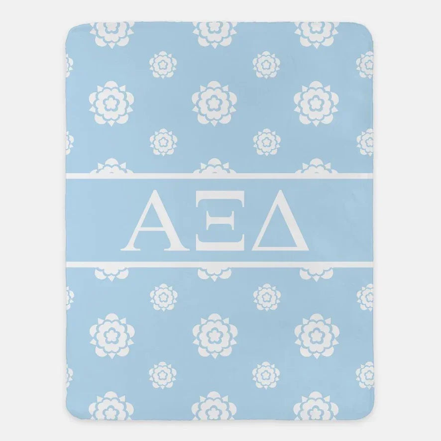 Alpha Xi Delta Blanket XL 60x80 - Tudor Rose | AXiD Gifts & Decor