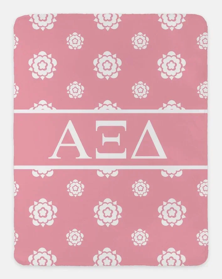 Alpha Xi Delta Blanket XL 60x80 - Tudor Rose | AXiD Gifts & Decor