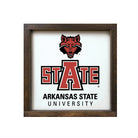 Arkansas "STATE" University 12x12 Wood Framed Sign Walnut Stain Wall Art & Signs