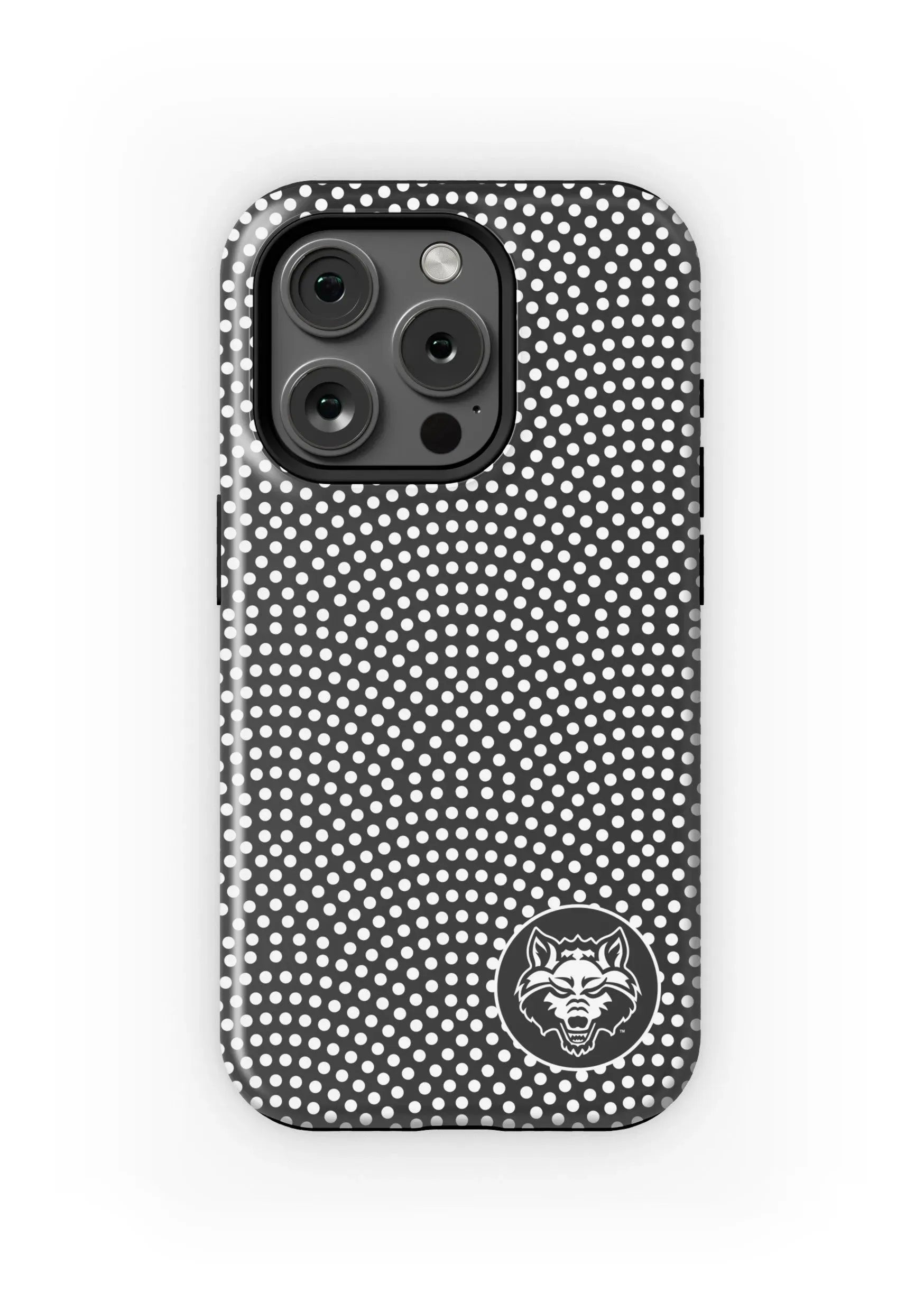 Arkansas State University iPhone 16, 15, 14, 13 Phone Case - White Dots Matte Mobile Phone Cases
