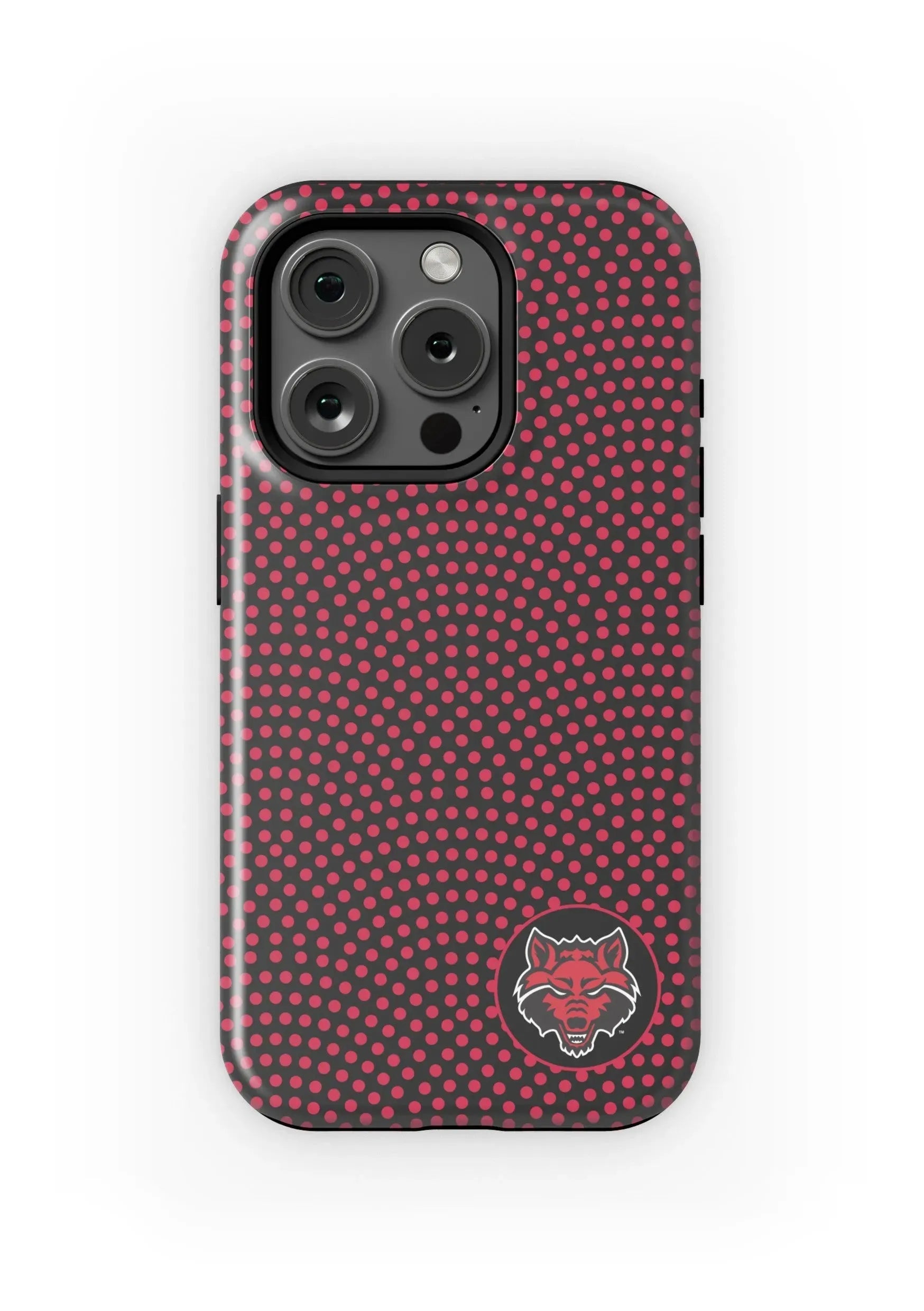 Arkansas State University iPhone 16, 15, 14, 13 Mobile Phone Case - Red Dots Matte Mobile Phone Cases