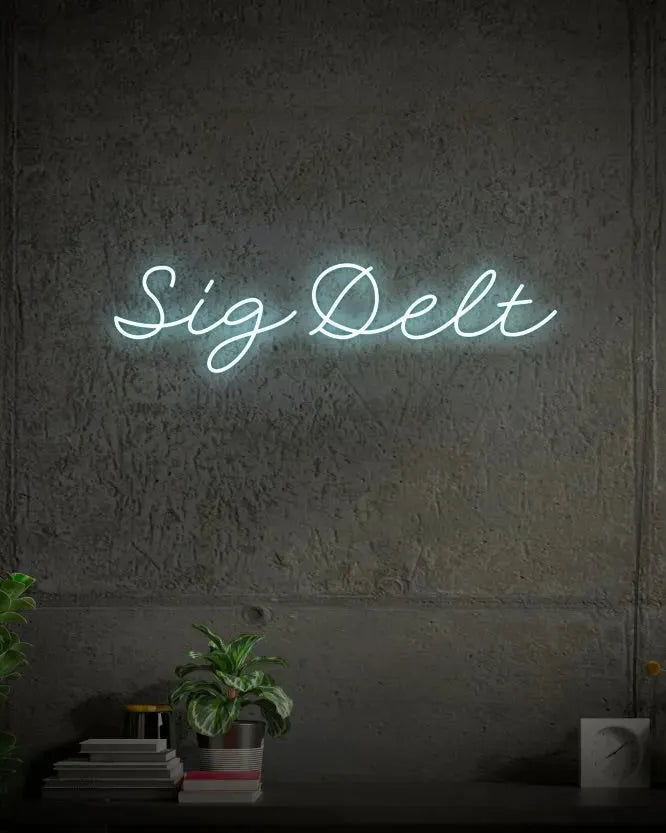 Sig Delt LED Neon Script Sign w/ Dimmer Neon Signs