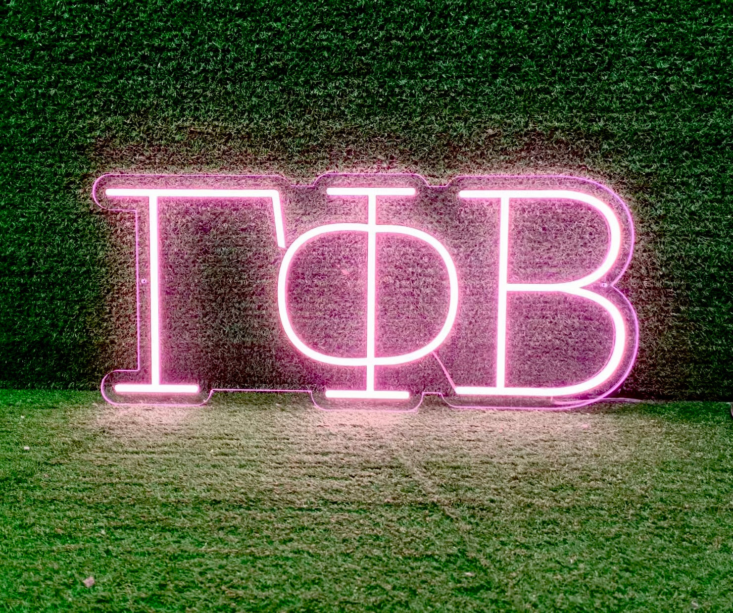 Gamma Phi Beta LED Neon Sign w/ Dimmer | GPhiB Dorm Wall Art | Gifts