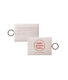 Alpha Gamma Delta Traditional Vegan Saffiano Keychain Card Holder Travel Wallet