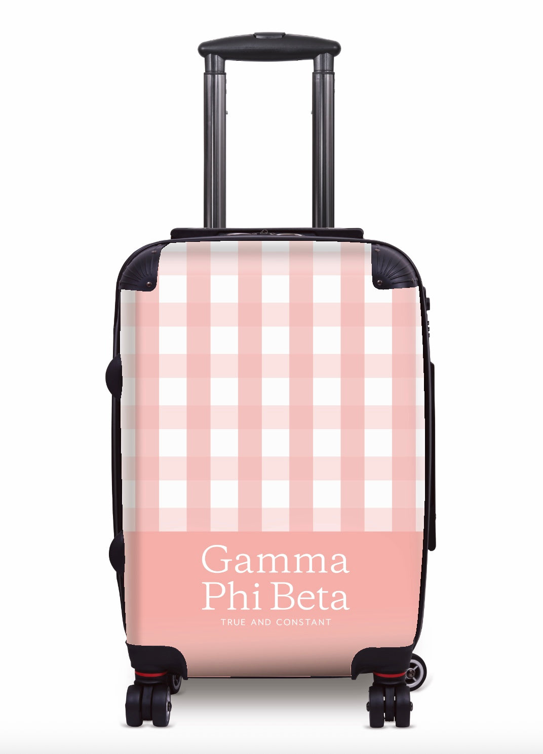 Gamma Phi Beta Carry-on Suitcase -Gingham Brush Suitcases