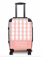 Gamma Phi Beta Carry-on Suitcase -Gingham Brush Suitcases