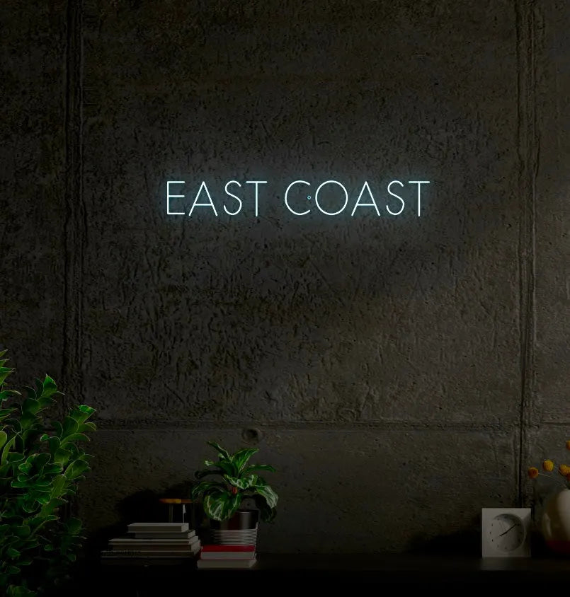 EAST COAST LED Neon Sign w/ Dimmer Neon Signs
