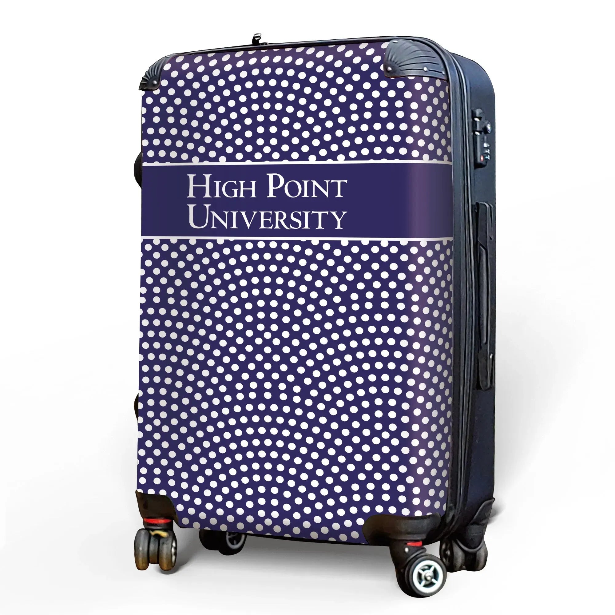 High Point University Carry-On Suitcase - Dots Suitcases