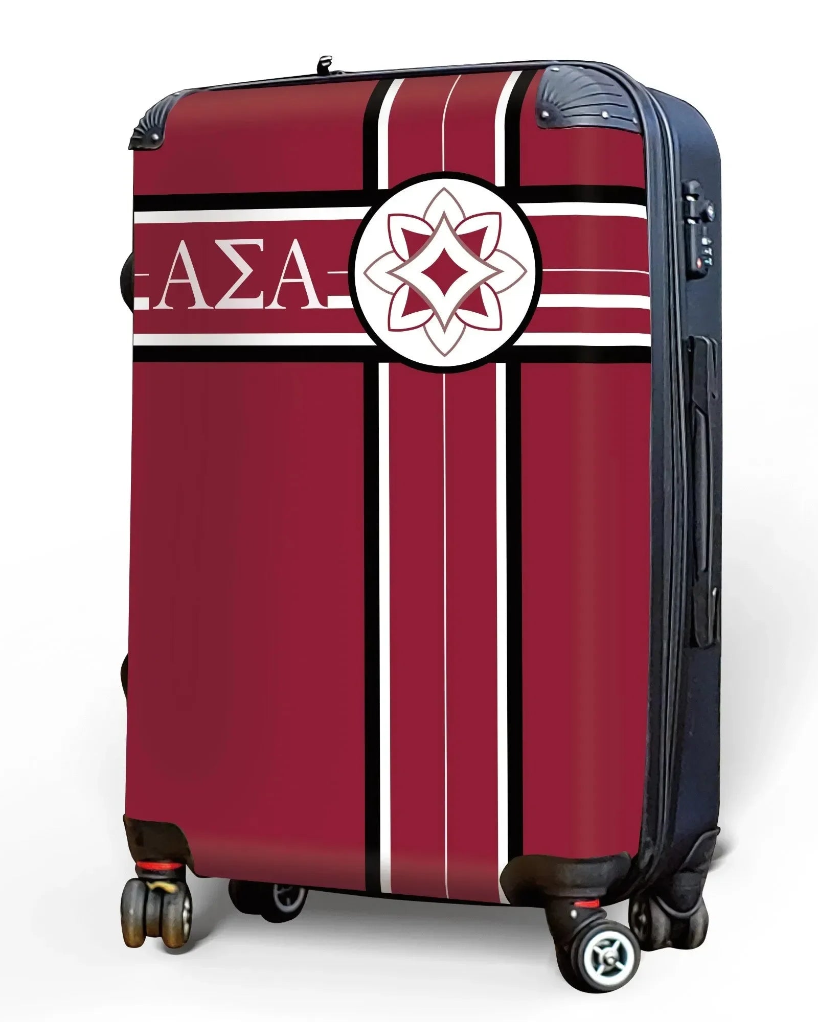Alpha Sigma Alpha Carry-on Suitcase - Cross Stripe Suitcases