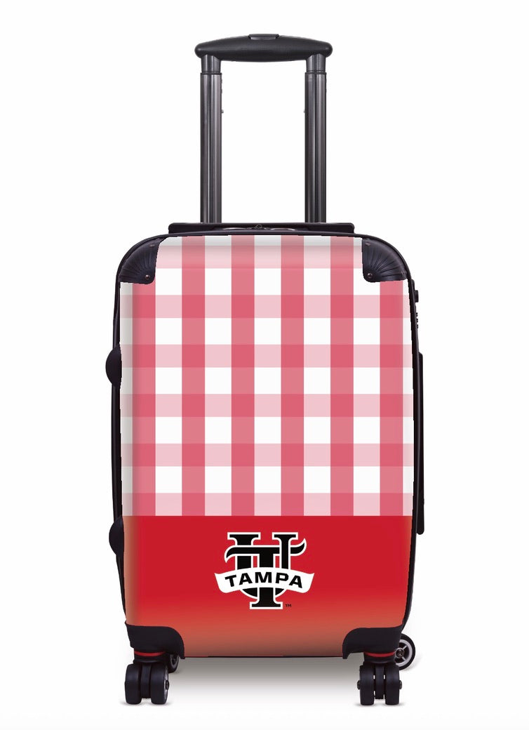 Tampa Spartans Carry-on Luggage - Gingham Red Suitcases