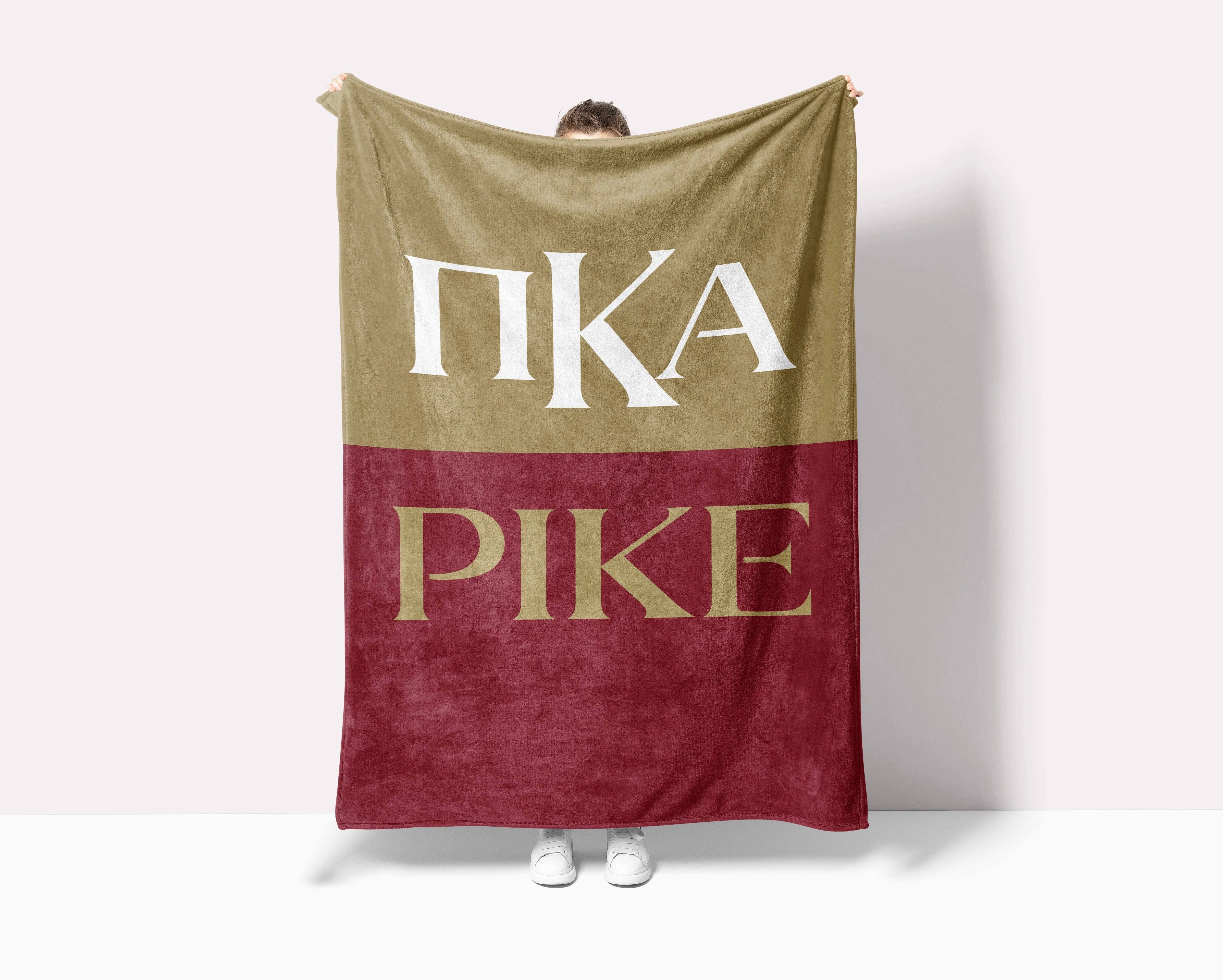 PIKE Sherpa Blanket XL 60x80 Color Block | Pi Kappa Alpha Gifts Decor