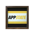 APP STATE 12x12 Wood Framed Sign - Stripes Walnut Stain Wall Art & Signs