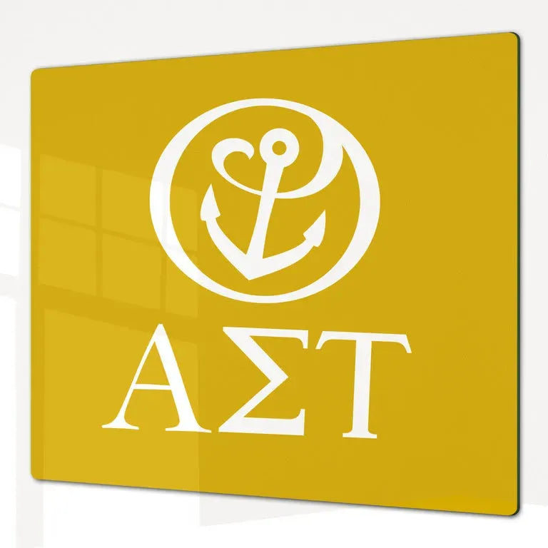 Alpha Sigma Tau Charcuterie Board Party Event Tray - Greek Letters Gold Serveware