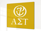 Alpha Sigma Tau Charcuterie Board Party Event Tray - Greek Letters Gold Serveware