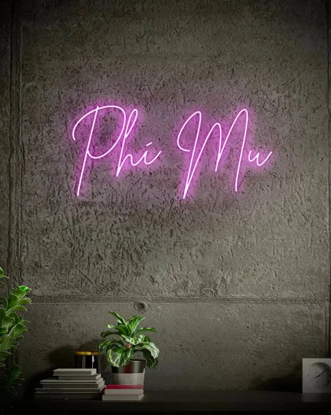 Phi Mu LED Neon Sign w/ Dimmer Neon Signs