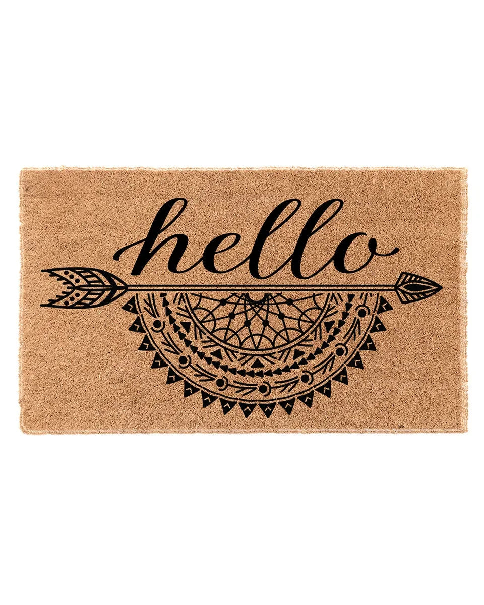 Hello Boho Arrow Coir Doormat Door Mats