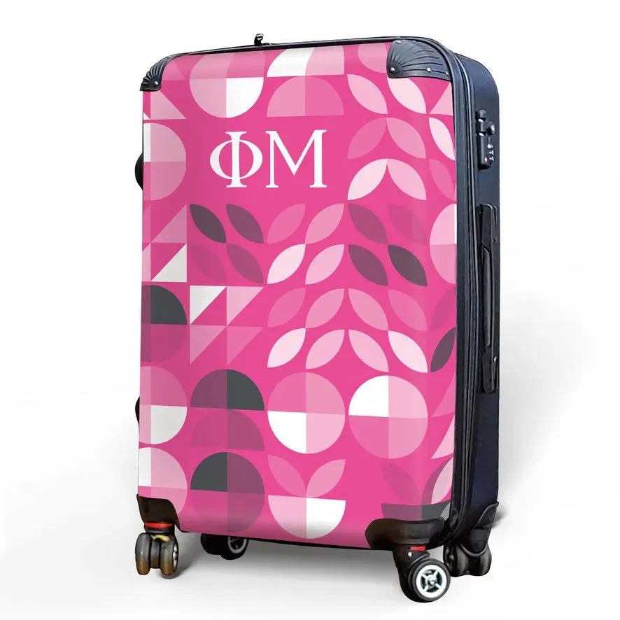 Phi Mu Carry-on Suitcase - Geo Petals Suitcases