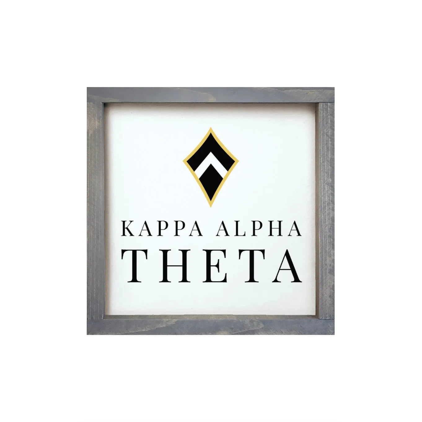 Kappa Alpha Theta 12x12 Traditional Wood Framed Sign Wall Art & Signs