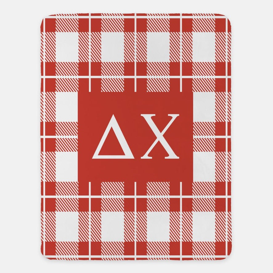 Delta Chi XL 60x80 Blanket - Plaid | D-Chi Fraternity Merch | Gifts