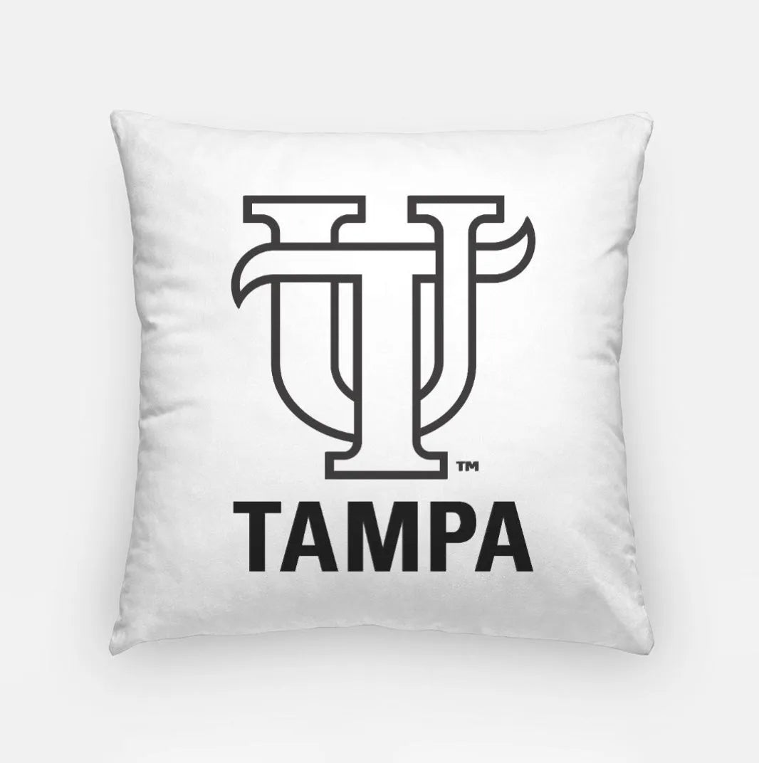University of Tampa Pillow Cover - Black Interlocking Letters - 18" Pillow Covers