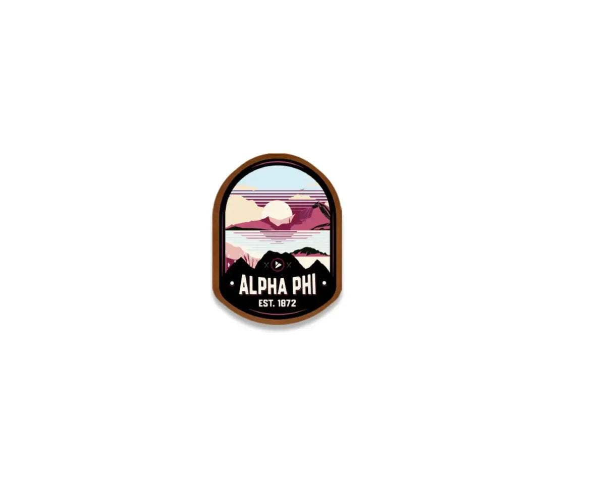 Alpha Phi Richardson 112 UV Print Leatherette Patch Trucker Hat - Ventura Trucker Hat