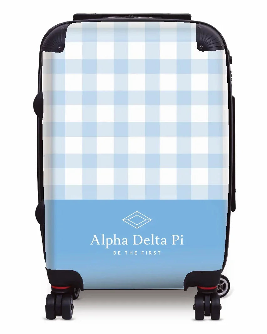 Alpha Delta Pi Carry-on Luggage - Gingham Suitcases