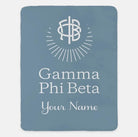 Personalized Gamma Phi Beta XL 60x80 Sherpa Throw Blanket Blue Moon Throw Blankets
