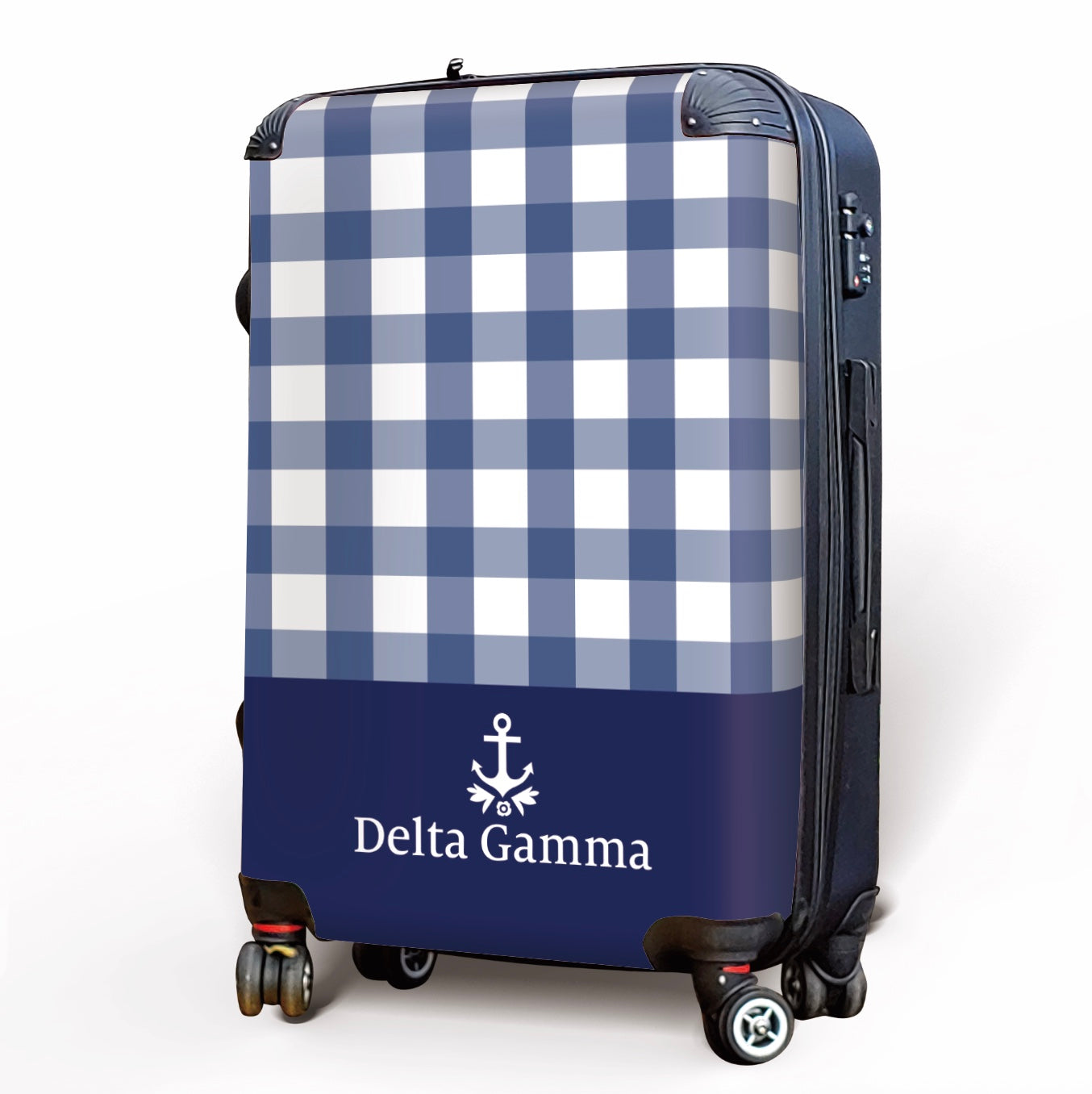 Delta Gamma Carry-on Suitcase - Gingham Suitcases
