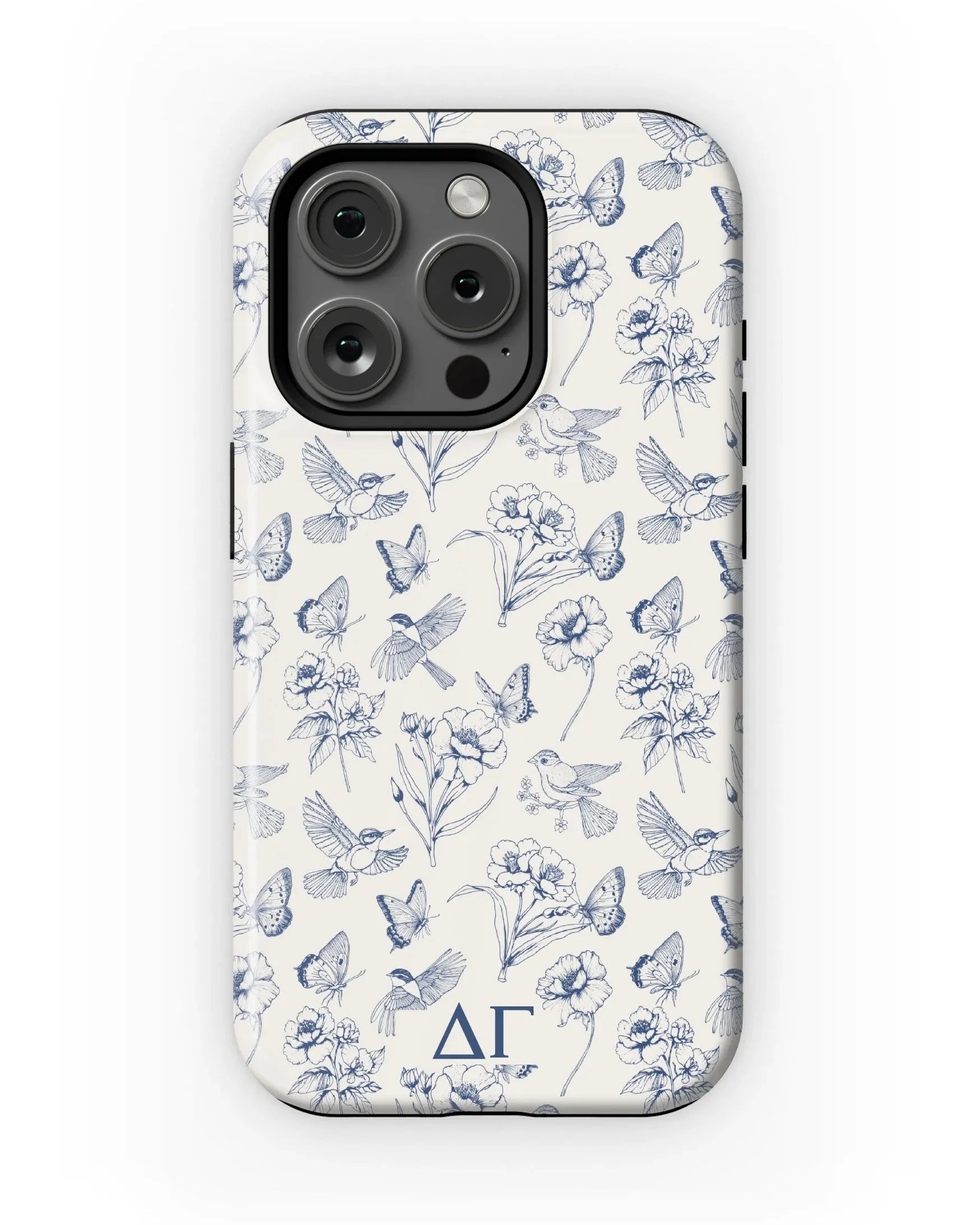 Delta Gamma iPhone 16, 15, 14 Mobile Phone Case - Vintage Floral Matte Mobile Phone Cases