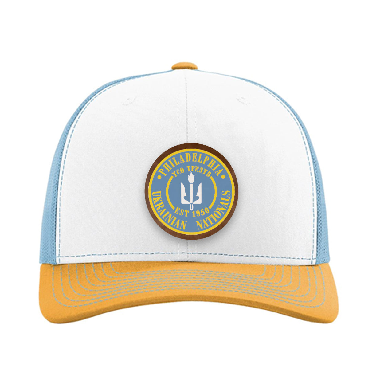 Philadelphia Ukrainian Nationals Richardson 112 Leatherette Patch Trucker Hat