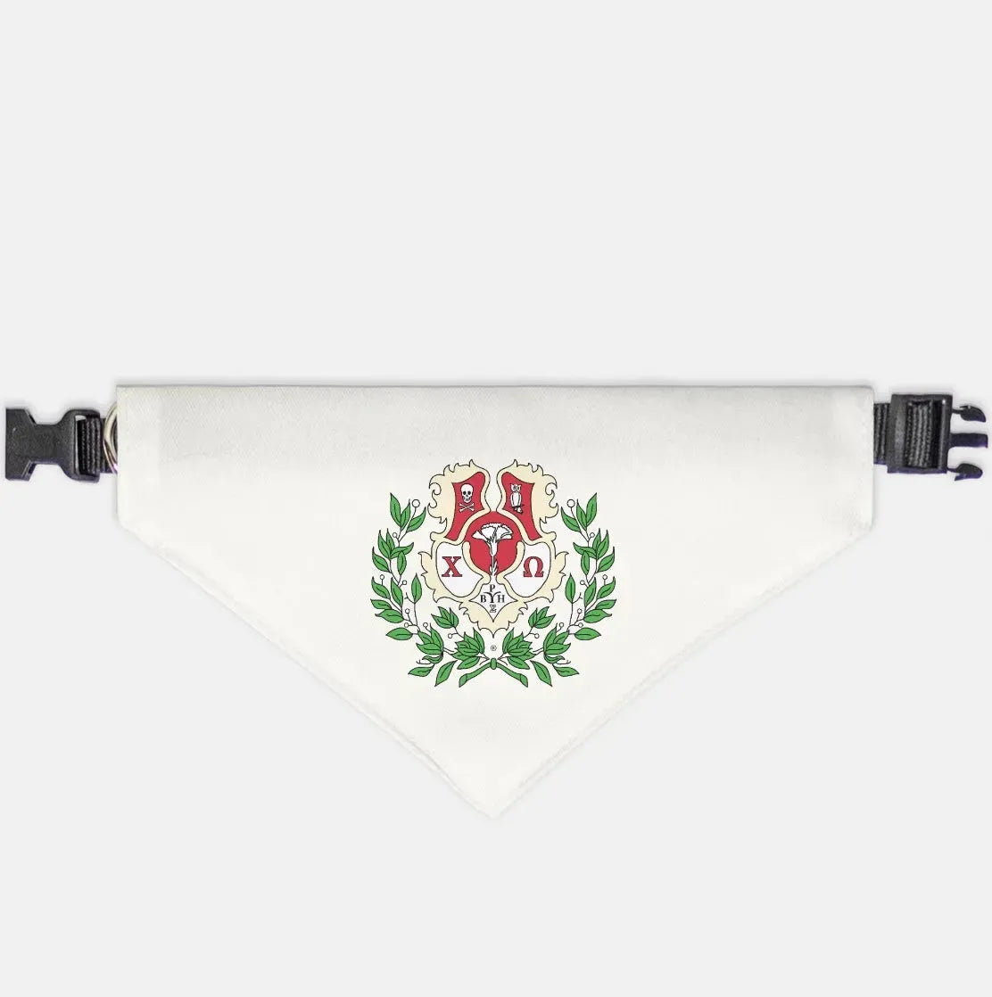 Chi Omega Pet Bandana - Coat of Arms Pet Bandanas