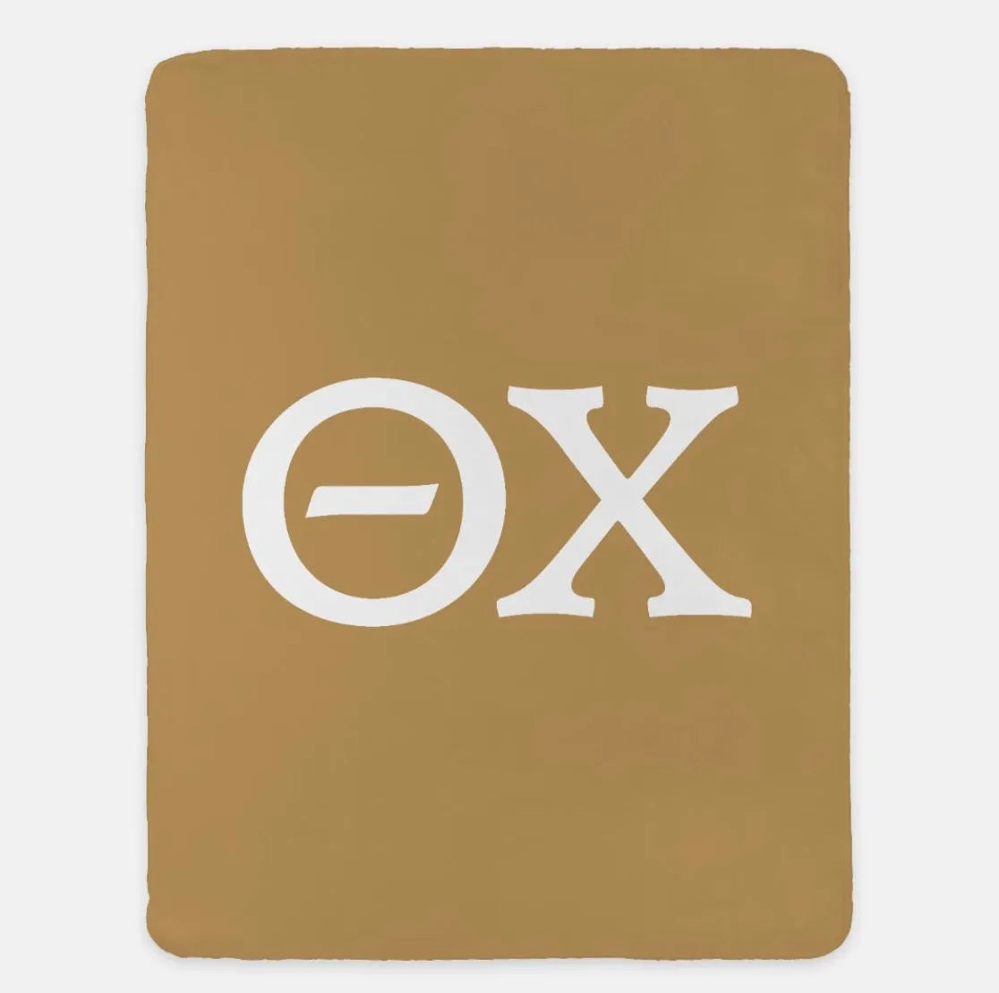 Theta Chi XL 60x80 Sherpa Throw Blanket - Greek Letters Gold Throw Blankets
