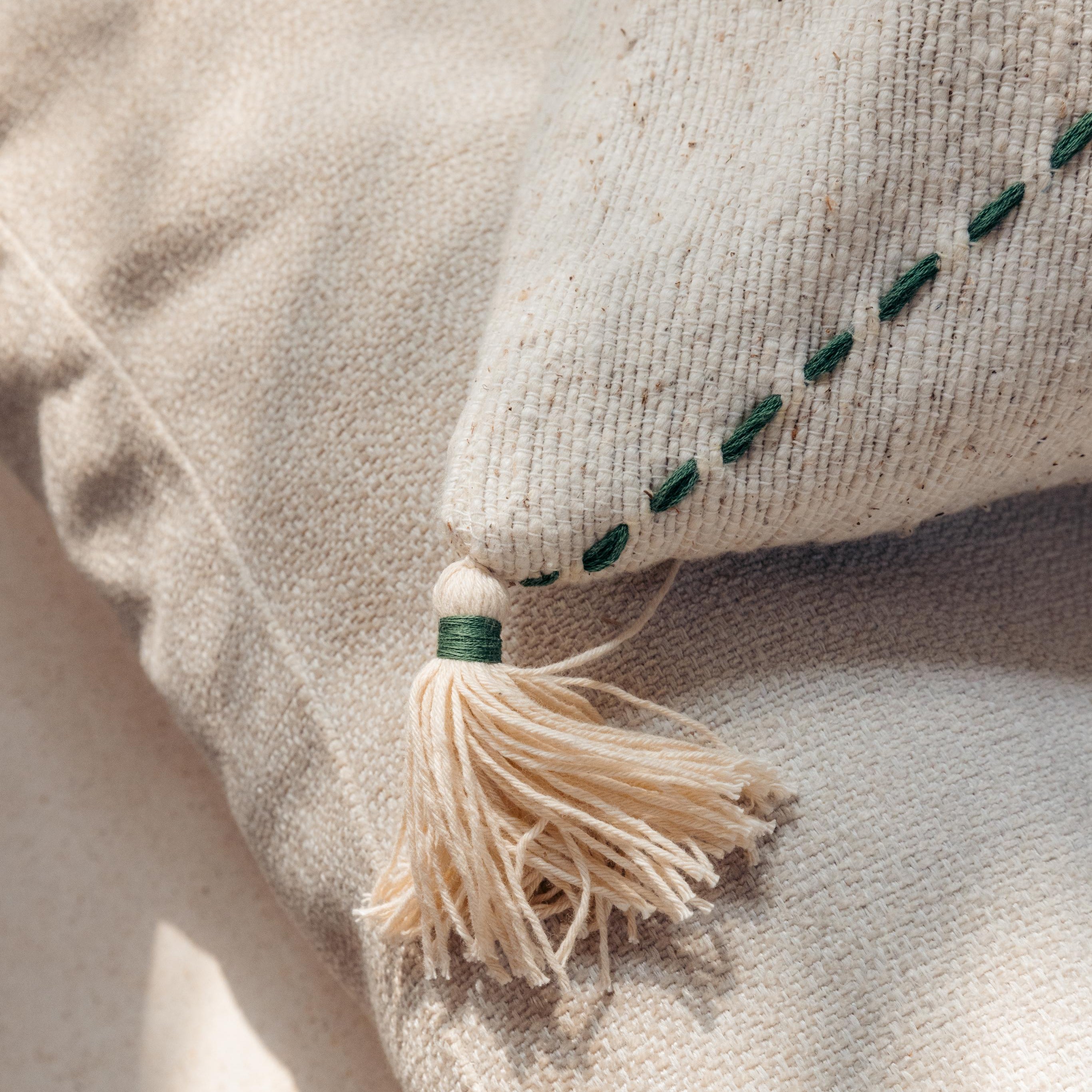 Ava Hand Stitched Cotton Pillows | Boho Dorm Decor