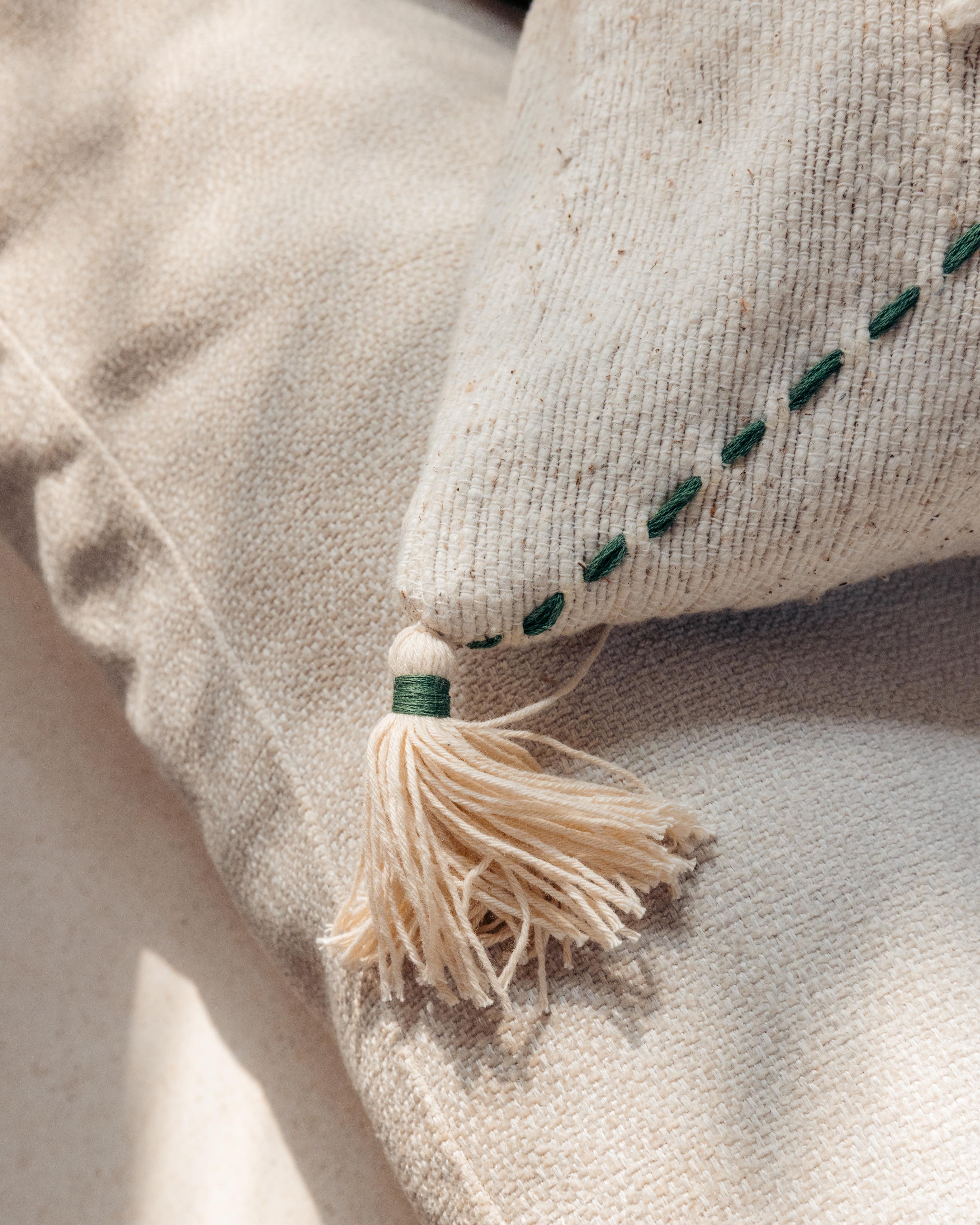 Ava Hand Stitched Cotton Pillows | Boho Dorm Decor