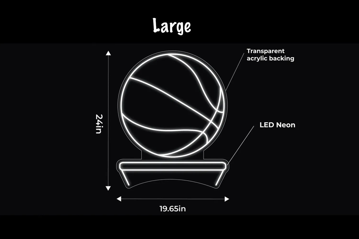 Basketball Hoop LED Neon Sign w/ Dimmer Neon Signs