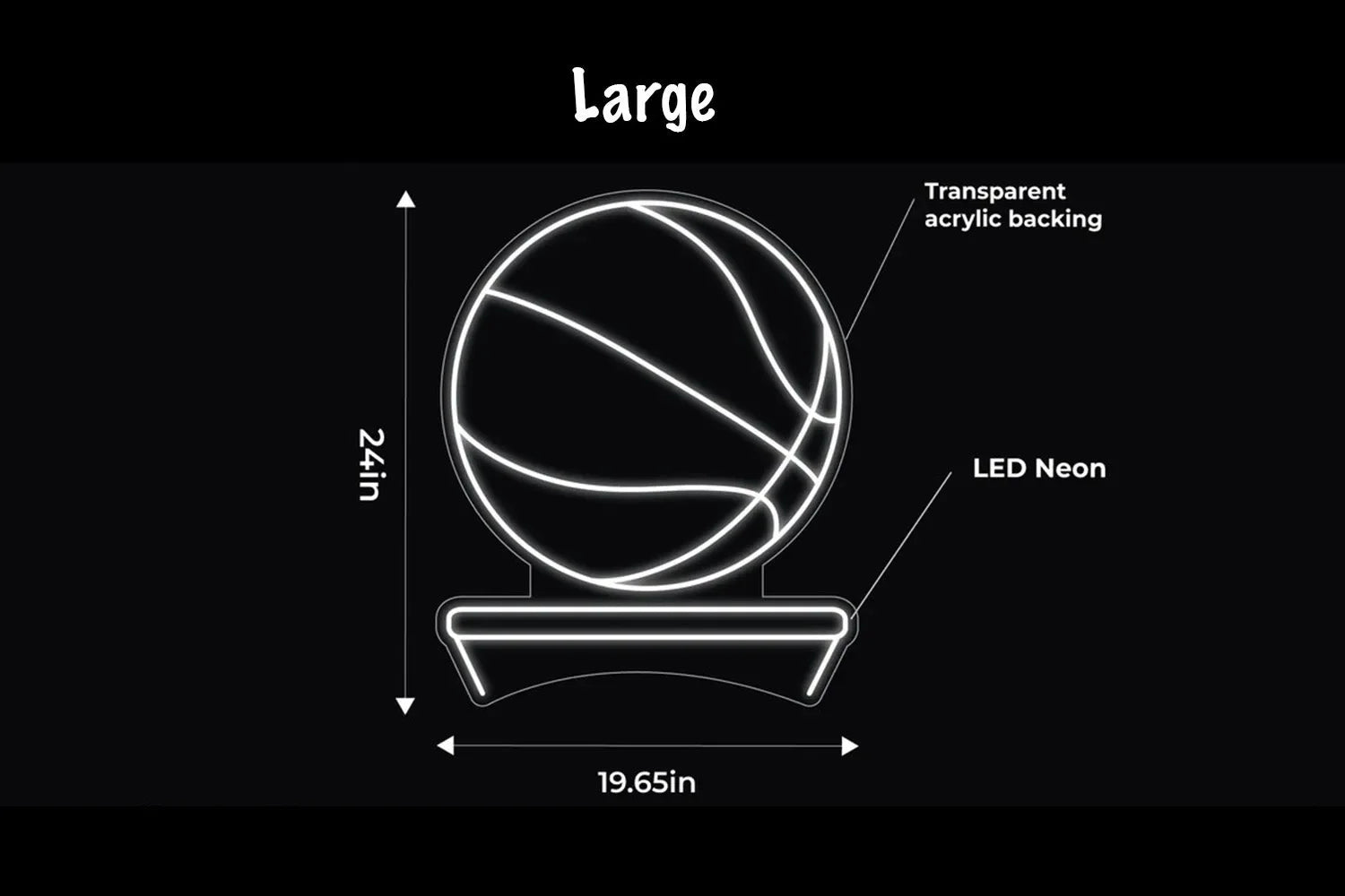Basketball Hoop LED Neon Sign w/ Dimmer Neon Signs