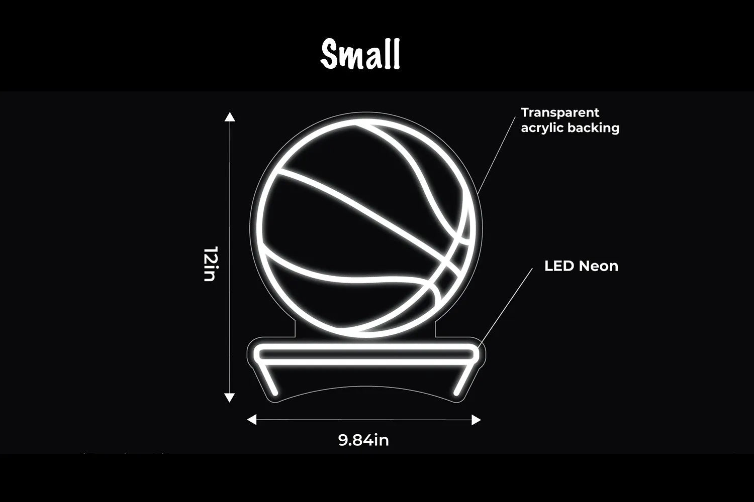 Basketball Hoop LED Neon Sign w/ Dimmer Neon Signs