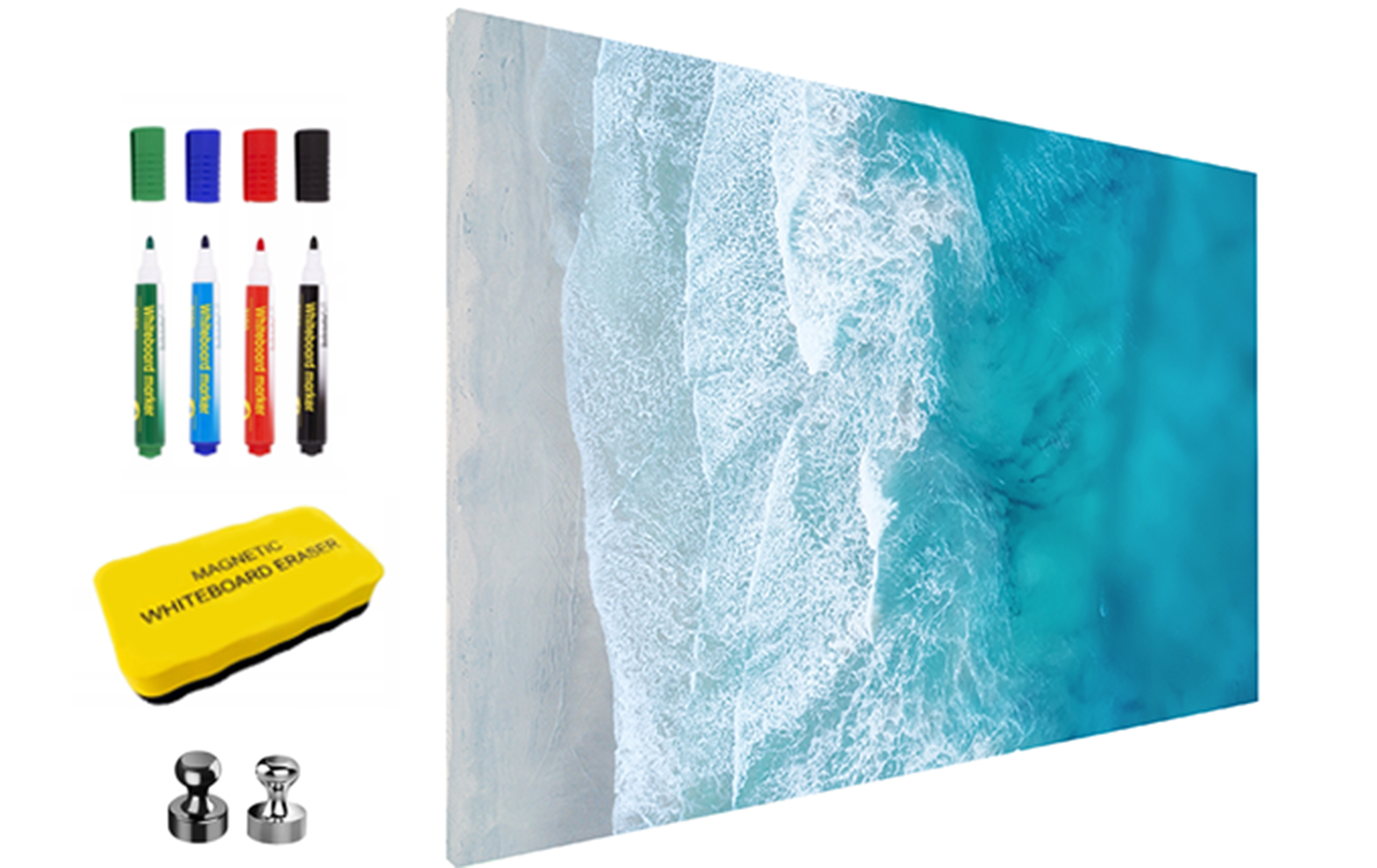 Beach Surf Sea Foam XL 3-in-1 Dry-Erase Board Dry-Erase Board