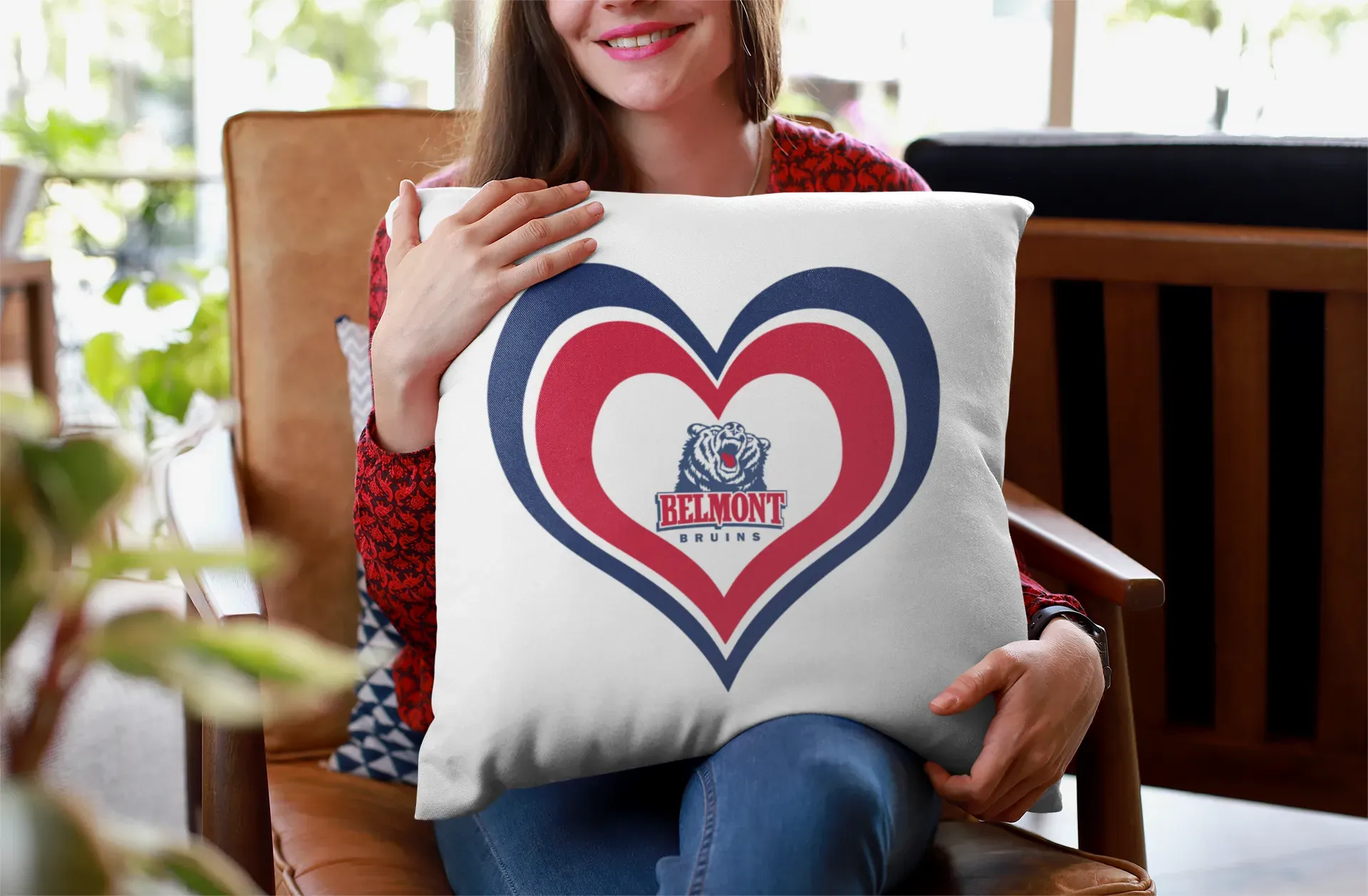 Belmont University Pillow Cover - Heart 18" Pillow Covers