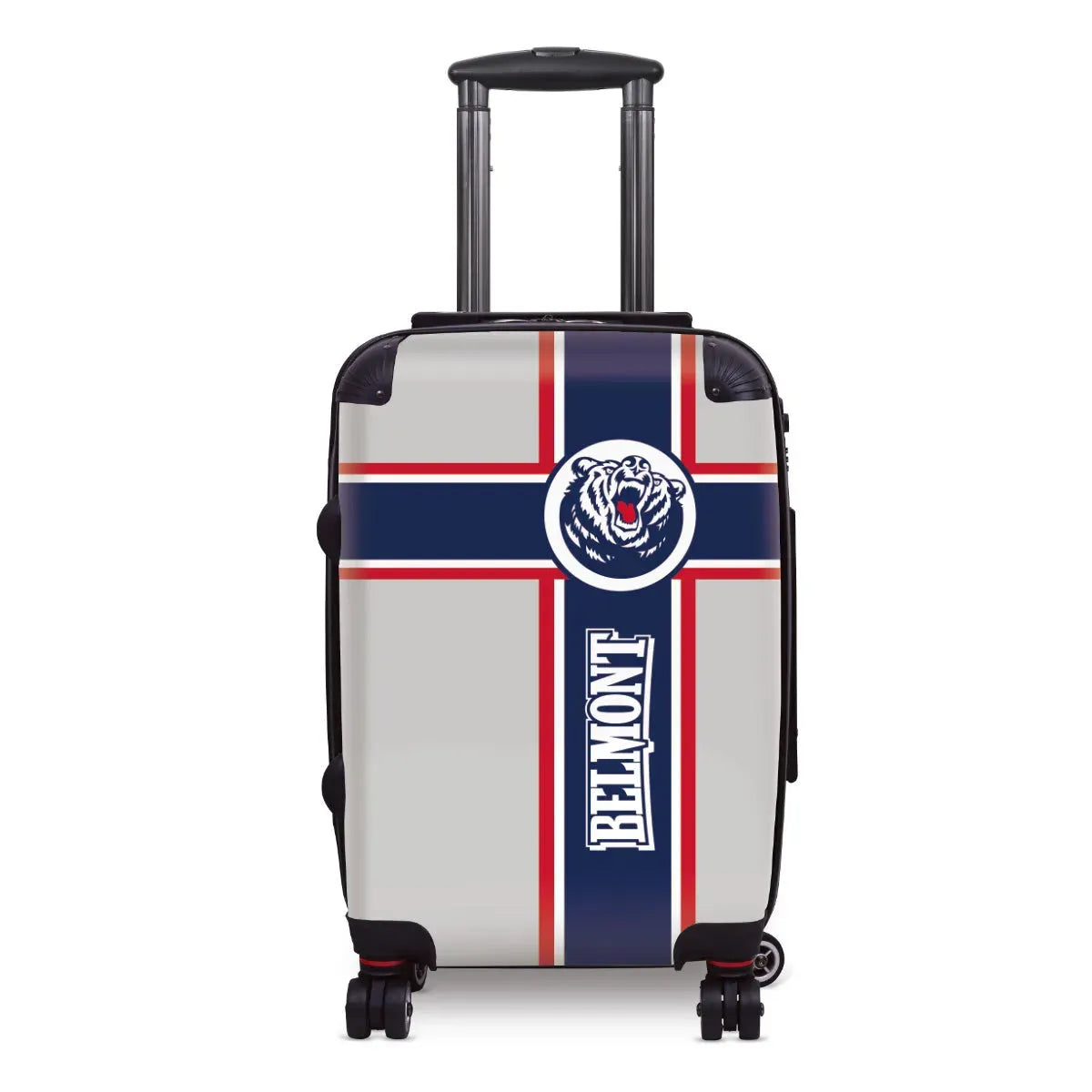 Belmont University Carry-On Suitcase - Cross Stripe Suitcases